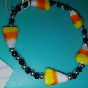 Candy Corn Beaded Bracelet